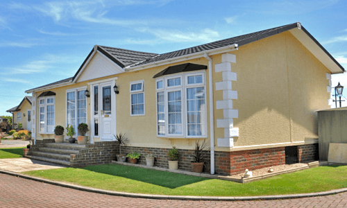 yellow mobile house